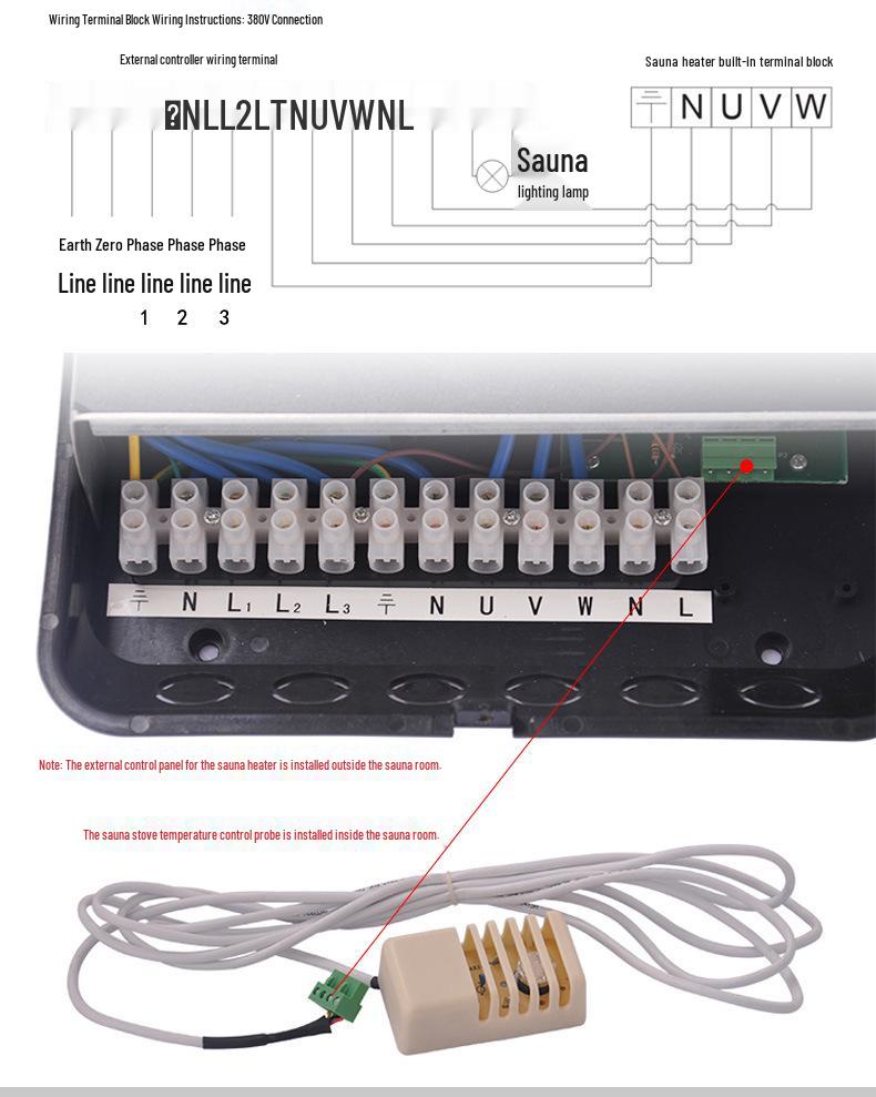 "Commercial Stainless Steel Sauna Heater with Digital Display and Stones”