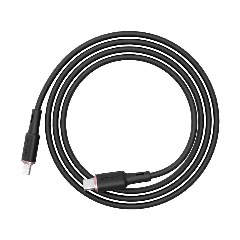 Acefast Kabel Mfi Usb Typ C - Lightning 1,2M, 30W, 3A Czarny (C2-01 Black)