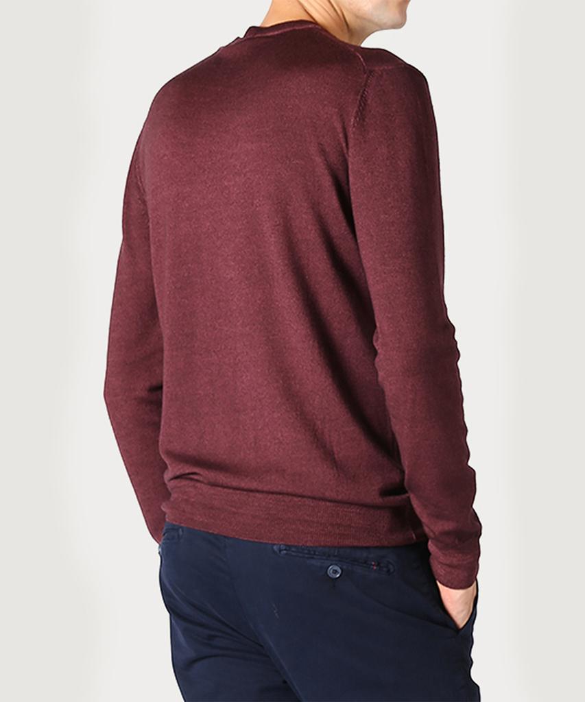 PANICALE Crewneck Wool Sweater [Wine]