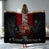 1PC Sunderland A.F Custom Name Patterned Flannel Blanket Suitable For All Seasons for Home Decor Warmth and Comfort Gifts Holiday Present