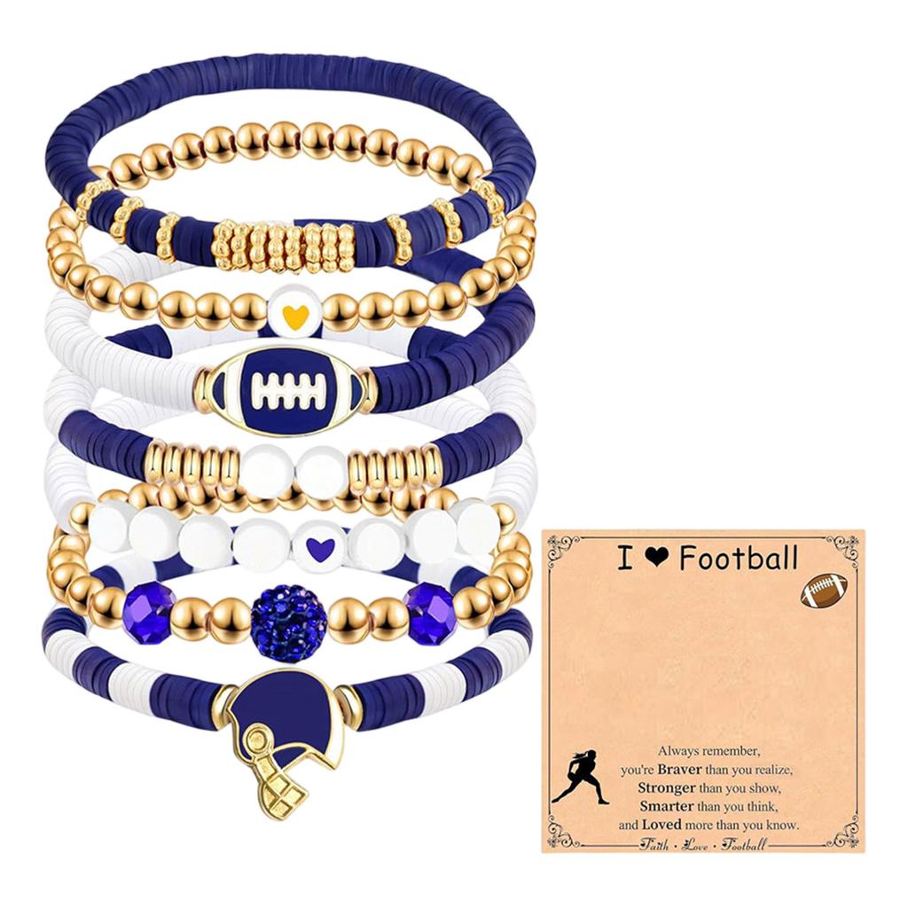 Event Support Bracelet Set Of 7 Pieces Soft Ceramic Bracelet With Card As A Gift For Fans And Friends