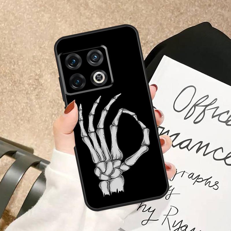 Skeleton Middle Finger Case For OnePlus 15 R 12 12R 13T 13 13R 11 10 Pro 10T 8T Nord 5 CE 2 3 4 Lite N20 N30 Cover