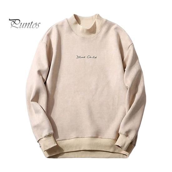 

Мужской топ весна-осень, двусторонний бархатный воротник средней высоты, свободный принт, эластичные манжеты, однотонный свободный свитер с длинными рукавами, спортивный, школьный, повседневный L