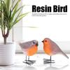 2PCS Simulation Resin Bird Decor Animal Indoor Outdoor Garden Art Craft Ornaments