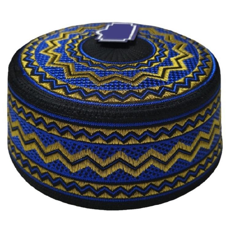 Turban Caps for Men Breathable Cotton Kufi Hat Round Arabia Hat Islamic Skull Hat