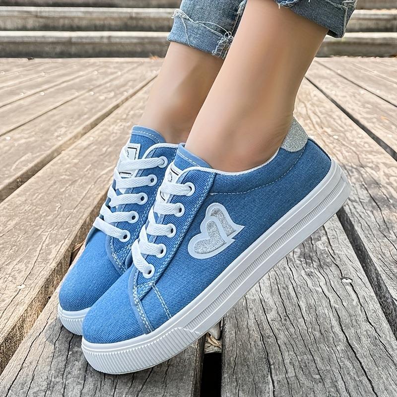 Women'S Casual Sneakers - Breathable Fabric Lace-Up Shoes with PVC Sole, White Low-Top Design, All-Season Comfort for Casual Attire