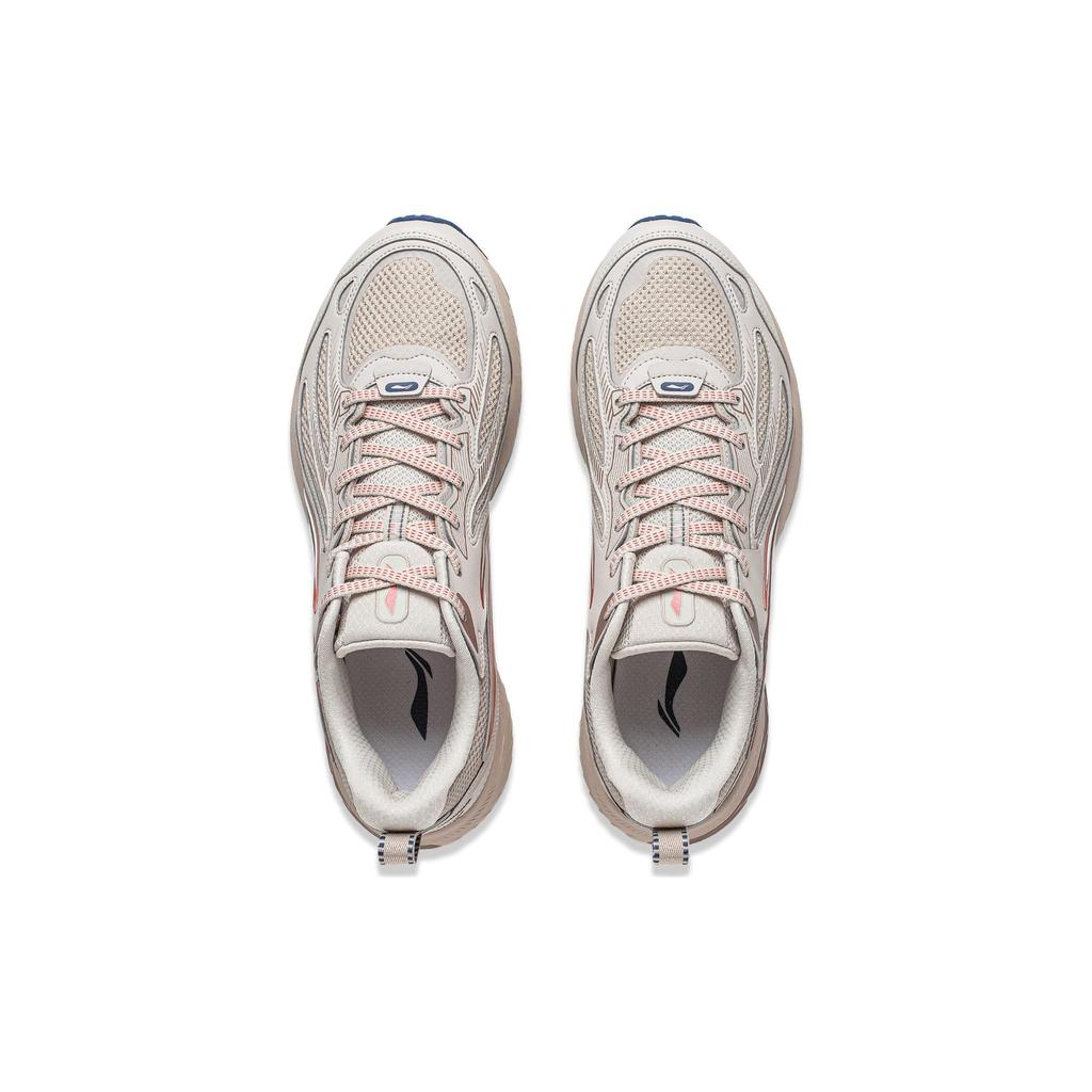 Li Ning Fuyao V2 Cushioning Slip Resistant Abrasion Resistant Low Top Running Shoes Men's Oat Gray ARXT021-5