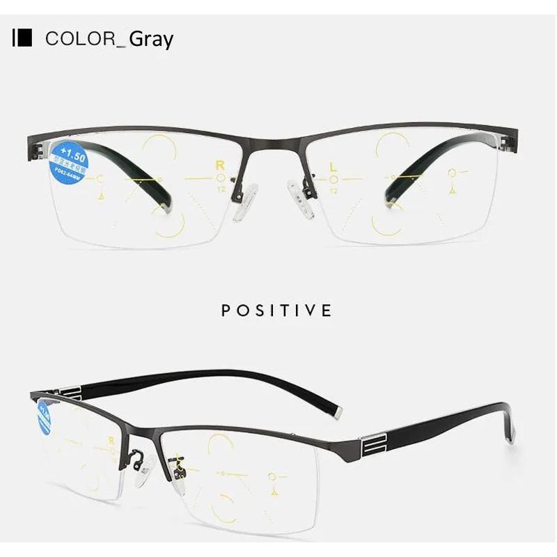 Photochromic Progressive Reading Glasses Adjustable Bifocal Vision Transition Multifocal UV4 Protection 1