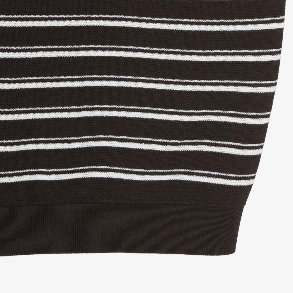 [lacoste] Men's Multi-Stripe Boucle Mix Short-Sleeve Sweater Polo Shirt PH578E-56G3LA