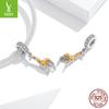 Oil-Dripping Spotted Giraffe Handmade Diy Pendant, Cute Animal S925 Silver Bracelet Beaded.