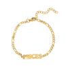 Stainless steel twelve zodiac sign letters beach bracelet ankle chain personalized bracelet