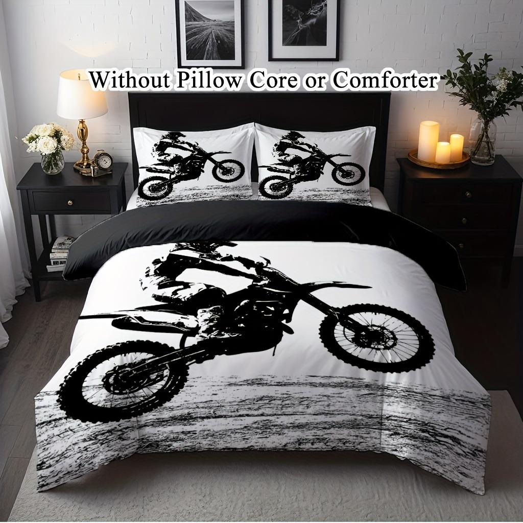 

Cool Motorcycle Bedding Set 3D Printed Duvet Cover Set Soft Single Twin Size Home Decor Duvet Cover Set Birthday Gift For Boys Eu Single 135x200cm