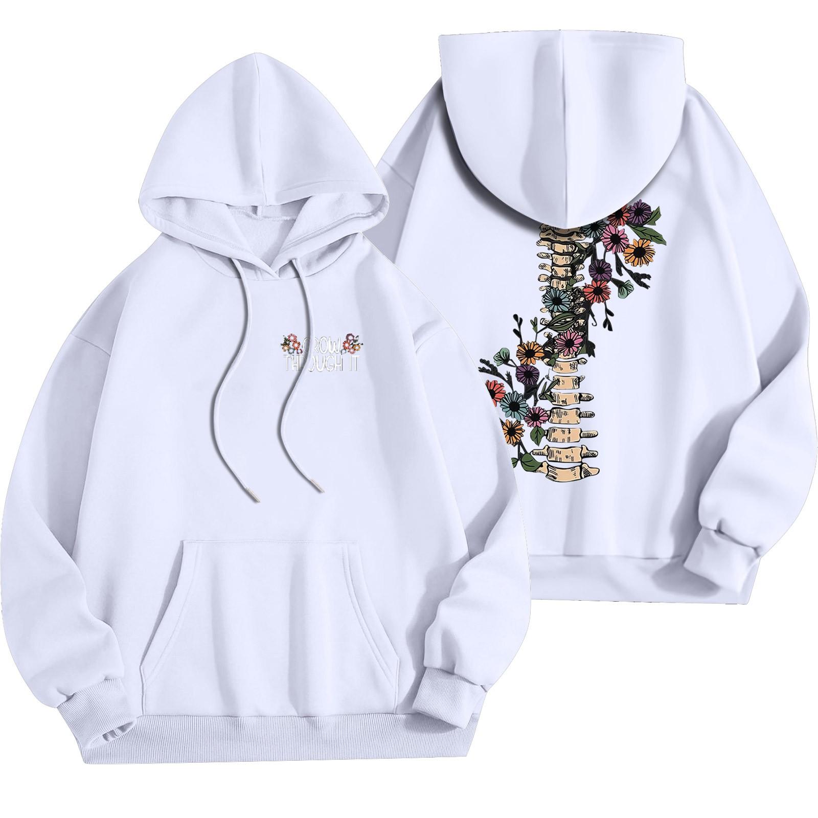 Женский модный легкий свитер с длинными рукавами и карманами с цветочным принтом XL жёлтый — фото 6