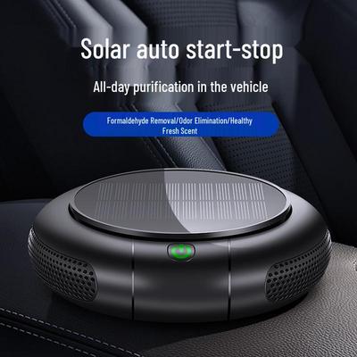 Dual-Use Solar-Powered Negative Ion Air Purifier with Activated Carbon for Home and Car