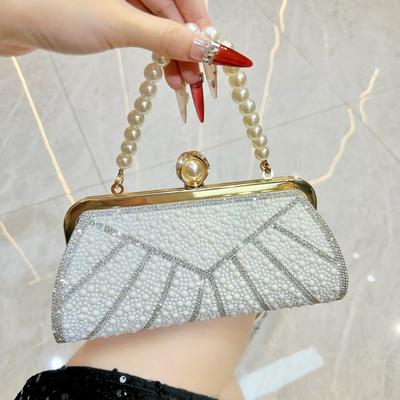 Perlen Mode Abendparty Kleine Xiangfeng Wasser Diamant Handtasche Cheongsam Bankett Tasche