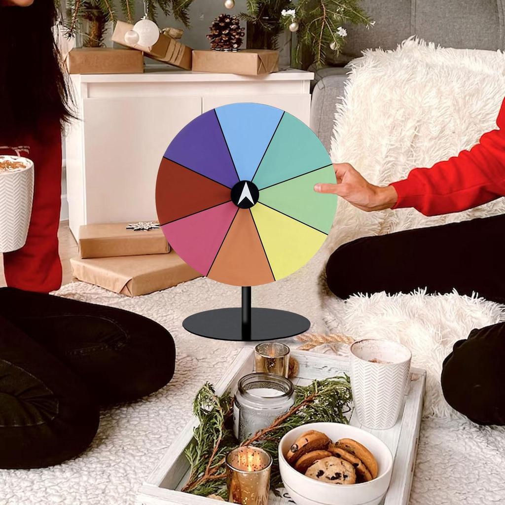 Tabletop Prize Turntable Smooth Surface with Stable Stand Prize Wheel for Learning Game Supermarkets Gatherings Pub Carnival
