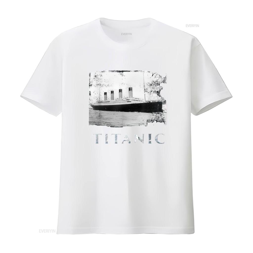 Titanic Sinking History Womens T Shirt Black vintage Washed Breathable fashion Stretched Comfortable graphic Casual Stylish