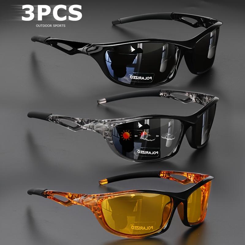 1/3PCS Vintage Sports Sunglasses Men Women Fishing Running Cycling Mountaineering Sport Man Sun Glasses Anti-Glare UV400 7