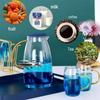 Nordic Gradient Marble Teapot Set: Thickened Glass Cold Water Jug with High-Capacity Borosilicate Marble Teapot