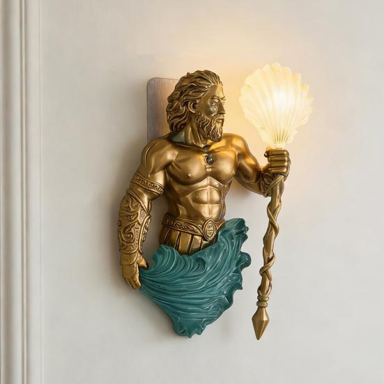 Vintage Wall Lamp Mermaid/Fairy/Angel/Goddess Night Light Decorative Wall Sconce for Bedroom Living Room Hotel Restaurant