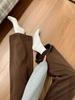Women's Plus Size Brown Wide-Leg Jeans with Velvet Lining for Autumn/Winter - Loose, Straight-Leg, Slimming Fit for Pear Shape