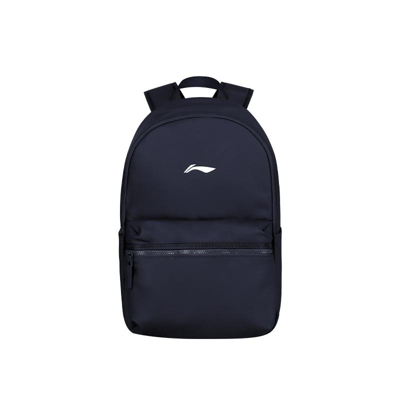 Li-Ning Casual Fashion Trendy Versatile Large Capacity Polyester Backpack Unisex Backpack Deep-Navy-Blue YBSV041-2 Dark Marine Blue