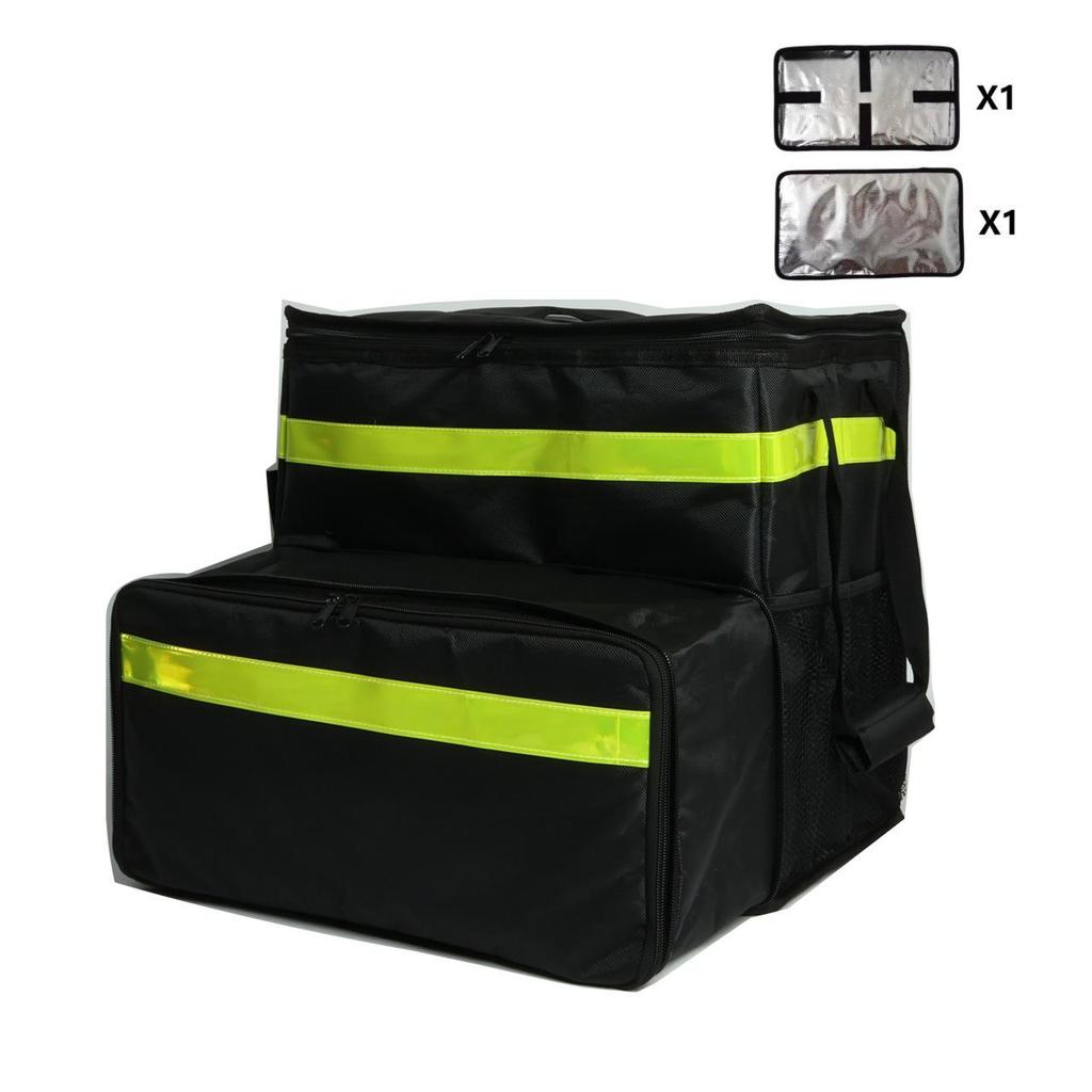 Customizable Expandable Insulated Pizza Backpack – Large, Leakproof & Waterproof for Food Delivery.