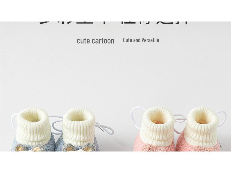 Chaussons Chauds en Polaire d'Agneau pour Bébé - Antidérapants, Épaissis pour l'Automne/Hiver