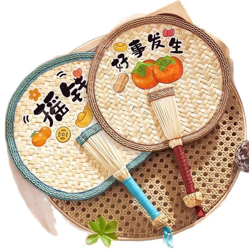 Bamboo Woven Retro Fan: Handmade Summer Cooling, Eco-Friendly Traditional Craft