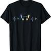 Heartbeat Cat Lover Animal Silhouette Cute Cat T-Shirt(1)