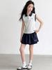 Girls' 2026 Sleeveless Polo Shirt & Sports Skirt Shorts Two-Piece Summer Set