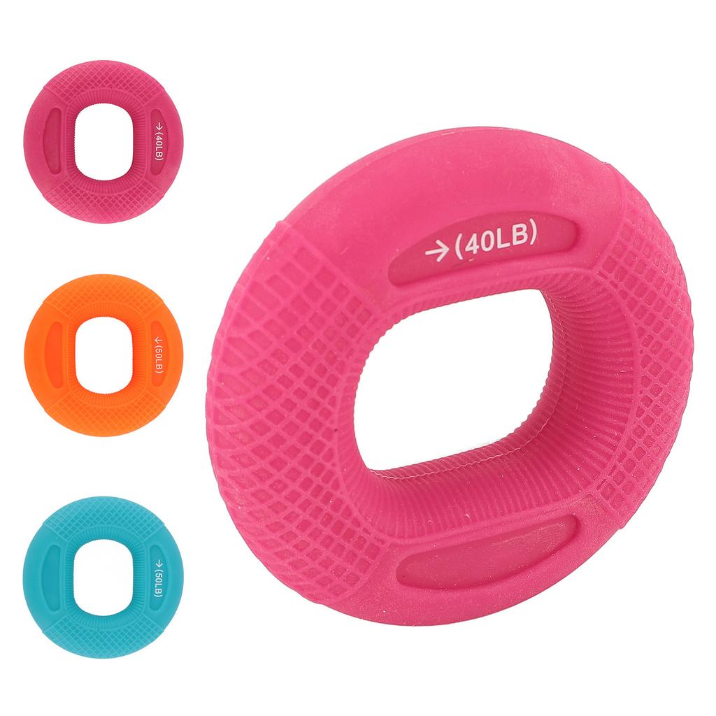 Hand Grip Strengthener Ring Silicone Hand Strength Trainer Squeezer Ring for Finger Forearm Exercise