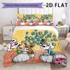 Drap Housse Couette Couette Housse Taie d'oreiller Décoration de Maison Cadeau d'Anniversaire (1 * housse de couette + 2 * taie d'oreiller sans garnissage)