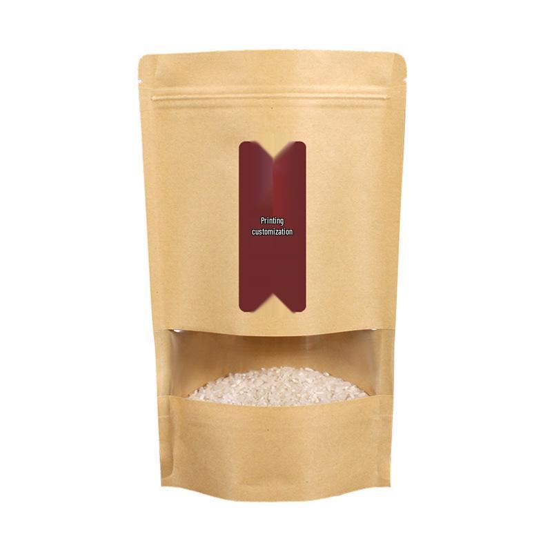 High-Definition Kraft Paper Stand-Up Pouch for Tea and Nuts