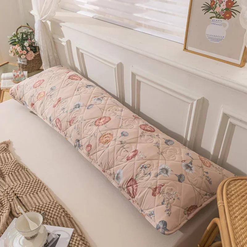 120/150/180cm Long Pillowcase Soft Polyester One-sided Quilted Hugging Pillow Cover Couple Lover Pillow Case