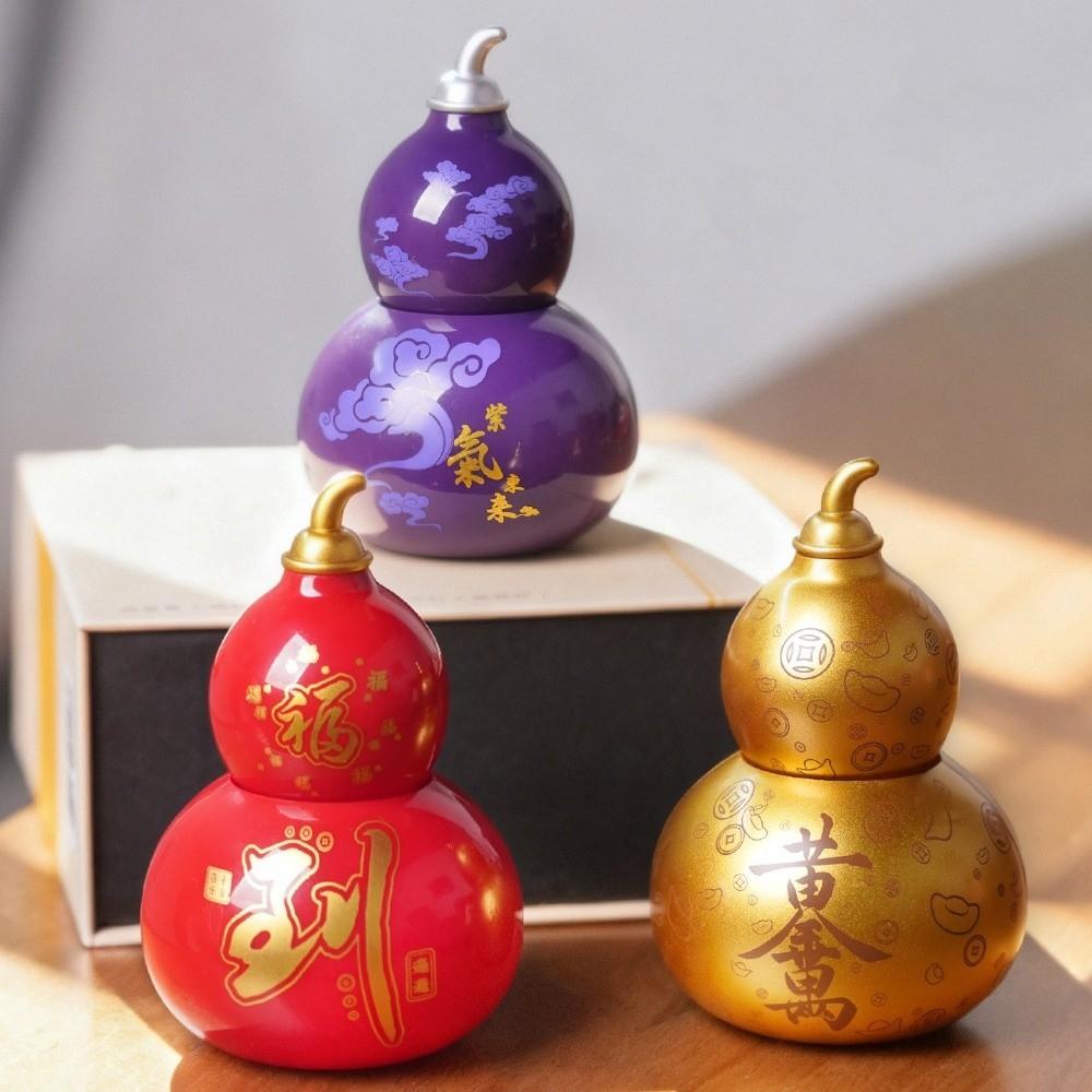 Smooth Lucky Gourd Ornaments Automatic Swing Wealth Gourd Figurine Lucky Gourd Statue Living Room