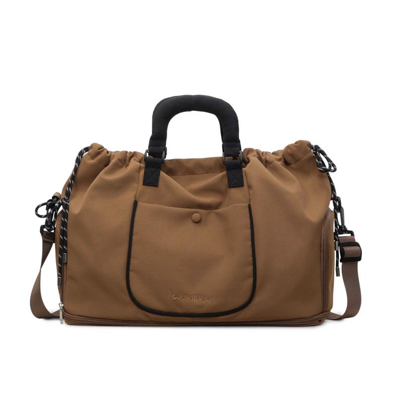 

Casual style lightweight travel large bag, trolley bag for going out, expandable gym bag with dry and wet separati, maternity хакі