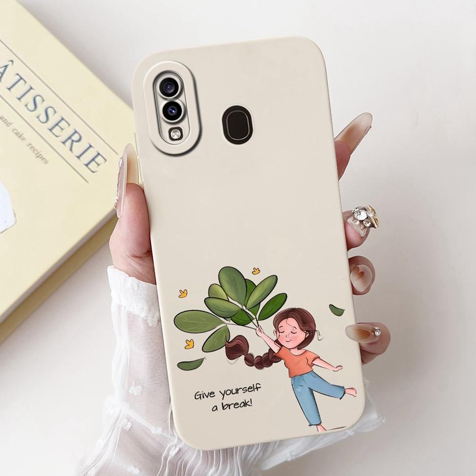 

For Samsung A20 SM-A205F A30 SM-A305F Case For Samsung A30 Cover Luxury Fashion Flowers Kawaii Cute Cat Shockproof Phone Case Samsung A20