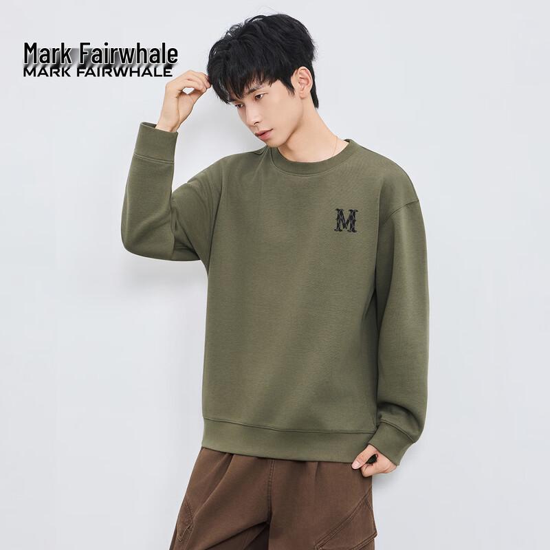 

Mark Fairwhale Men s Letter Print Fleece Crewneck Sweatshirt XL