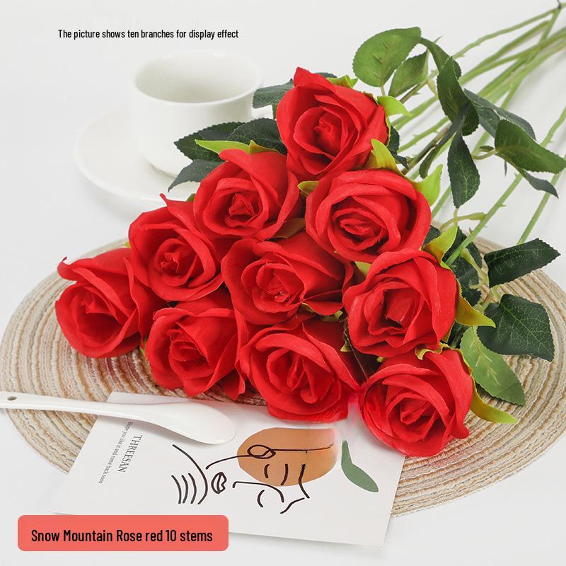 Artificial Rose Valentine Bouquet: Home Decoration for Living Room & Dining Table