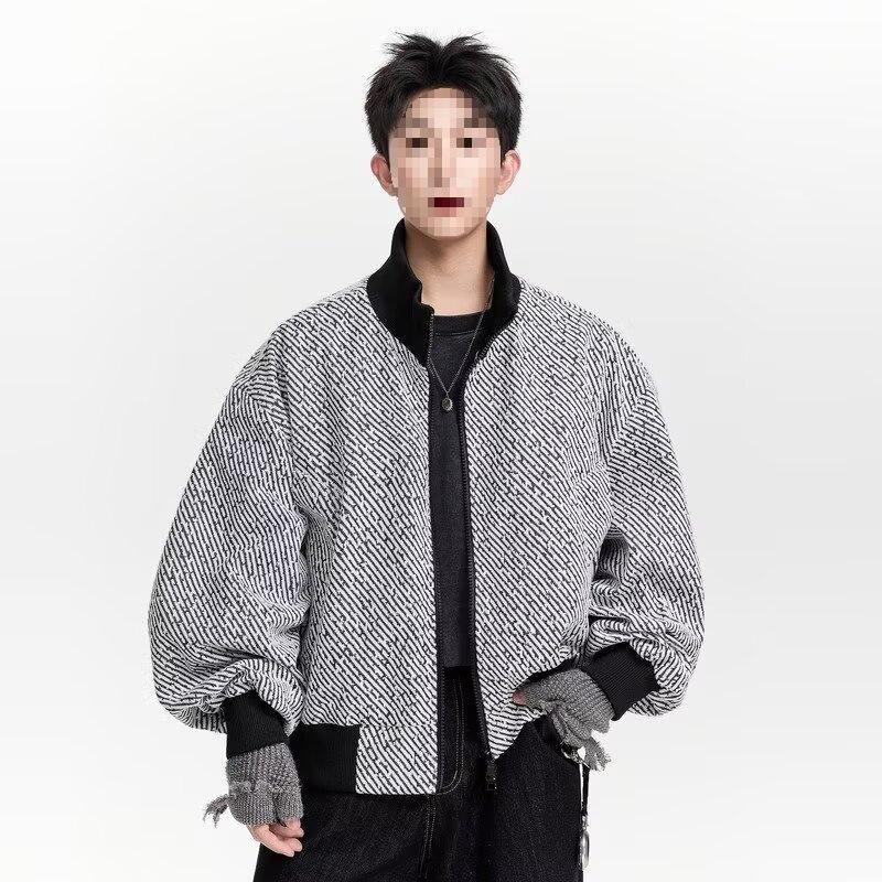 Men's Hong Kong Style Woolen Coat - Spring/Autumn Casual Couple Workwear Jacket, Trendy & Versatile Top