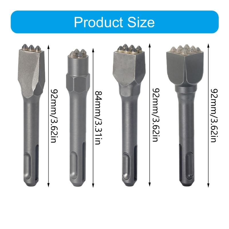 Electric Hammers Chisel Drill Bit Cement Wall Concrete Roughening Tool Bushing Bit for Round-handled Tool