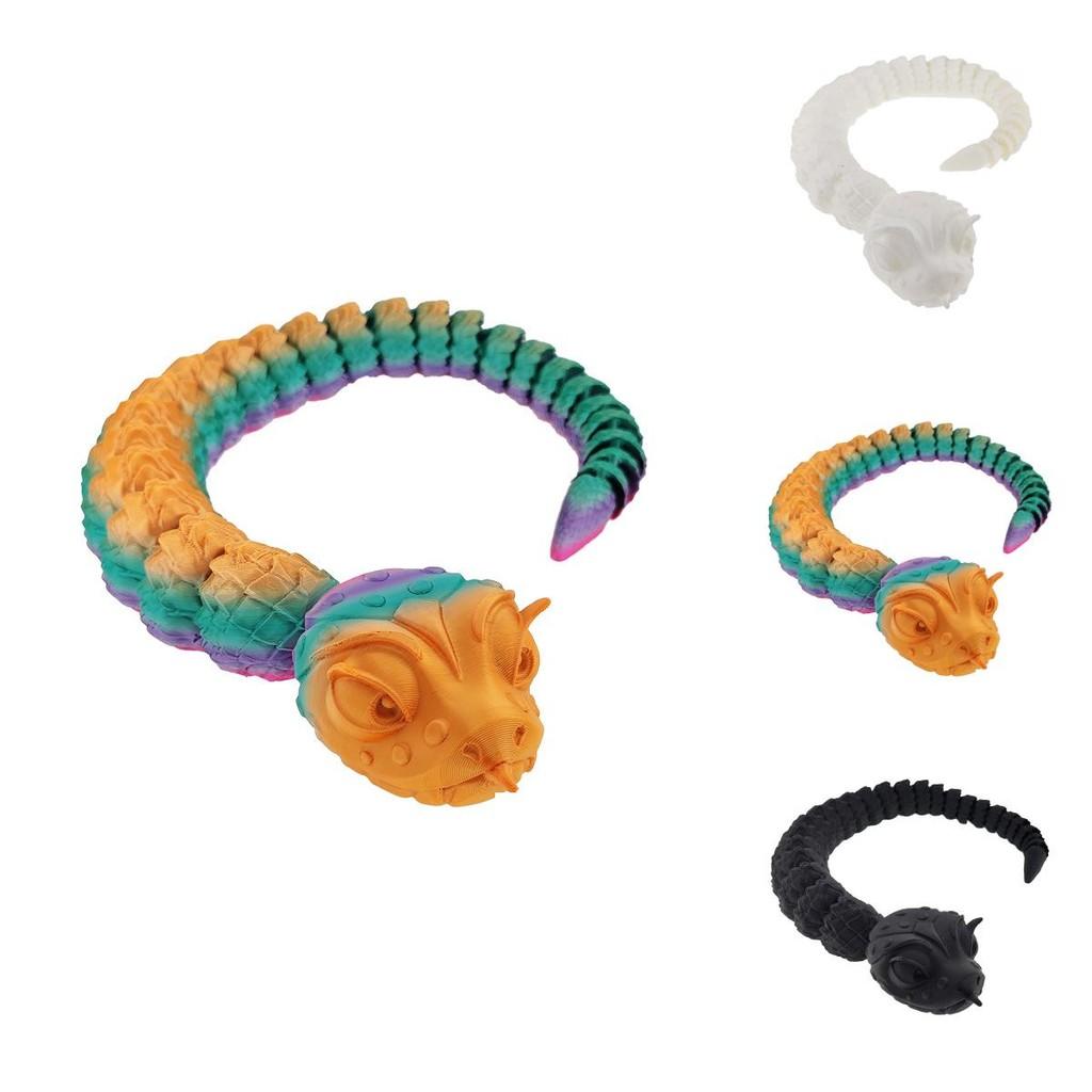 Adorable 3d Printed Snake Toy With Big Eyes For Creative Decor In Aquariums And Parties