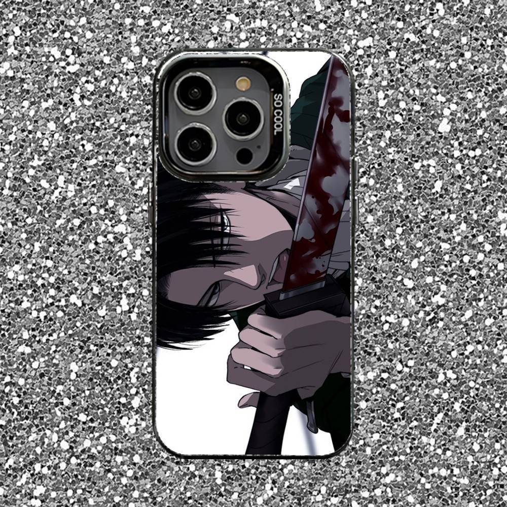Levi Ackerman Phone Case For iPhone 16,15,14,13,12,11,Pro,XS,Max,Plus,Mini,SE Black Candy Matte Shockproof Cover