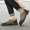 Fashion Fashion Thick Bottom Leather Loafers Shoe Brand Handmade Men Quality Woven Mesh Shoes Breathable Social Masculino Business Shoes