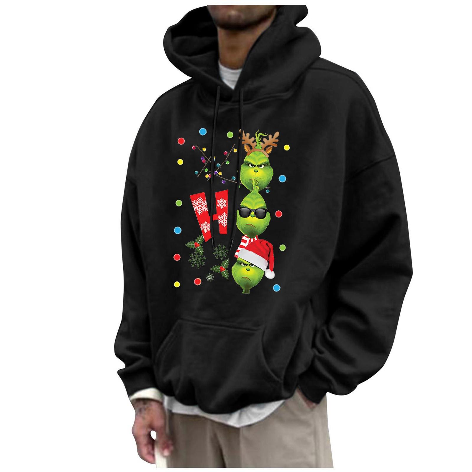 Men s Fashion Loose Casual Everyday Long Sleeve Loose Neck Sweatshirt Everyday Long Sleeve Top Pullover Sweatshirt XXL