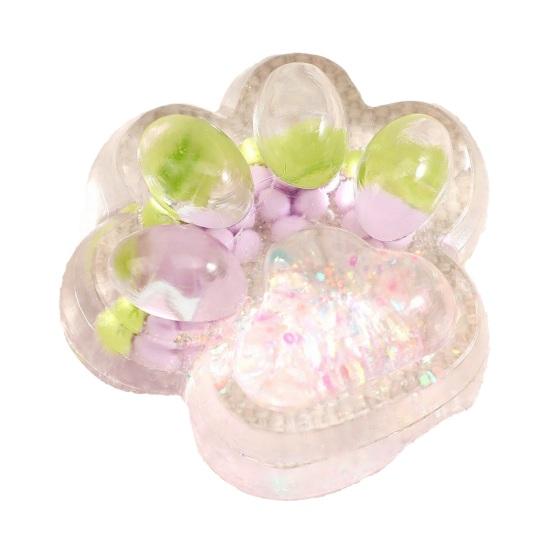 

Прозрачная пищалка-лапка кошки Снятие стресса Клубника Виноград Вишня Морковь Ананас Блестящая сенсорная игрушка-лапка котенка Мягкий мячик-антистресс Игрушка-фиджет Grape