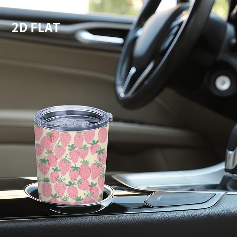 Car Tumbler 591ml Strawberry Element Straw Cup straight tumbler insulated travel cup stainless steel tumbler metal drink mug
