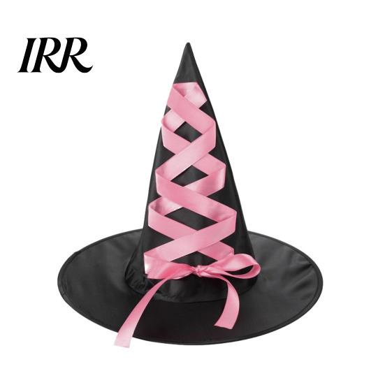 Creative Halloween Witch Hat, Reusable Oxford Cloth Pointed Wizard Hat for Costume, Carnival, Masquerade, Cosplay Party Black
