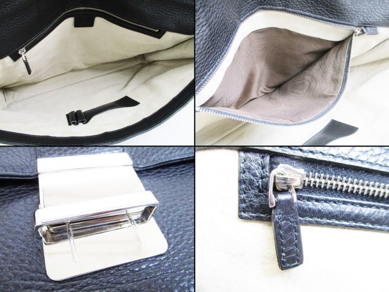 Authentic GUCCI Leather Briefcase Business Case Hand Bag #6358 Refurbished
